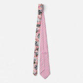 Unieke Halloween Black en Roze Skulls Stropdas (Achterkant)