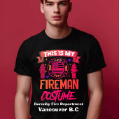 Unieke Halloween brandweerman kostuum ontwerp T-shirt