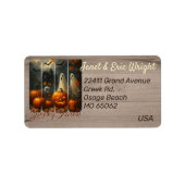 Unieke Halloween-thema artistieke aangepaste adres Etiket (Voorkant)