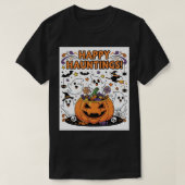 Unieke Halloween-thema logo en banner voor uw b T-shirt (Design voorkant)