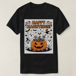 Unieke Halloween-thema logo en banner voor uw b T-shirt