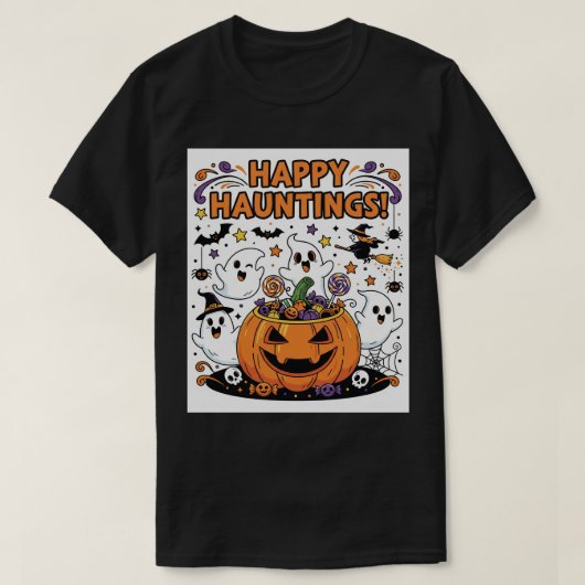 Unieke Halloween-thema logo en banner voor uw b T-shirt (Design voorkant)
