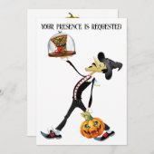 Unieke Halloween-uitnodiging voor het verzamelen Kaart (Voorkant / Achterkant)