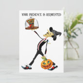 Unieke Halloween-uitnodiging voor het verzamelen Kaart (Staand voorkant)