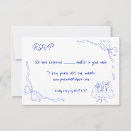 Unieke hand getekend eigentijdse retro Franse boog Kaart