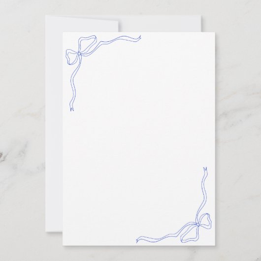 Unieke hand getekend eigentijdse retro Franse boog Kaart (Achterkant)