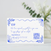 Unieke hand getekend eigenzinnige doedel Frans bla Informatiekaartje (Staand voorkant)