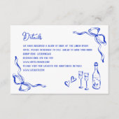 Unieke hand getekende eigentijdse Franse boog deta Informatiekaartje (Voorkant)