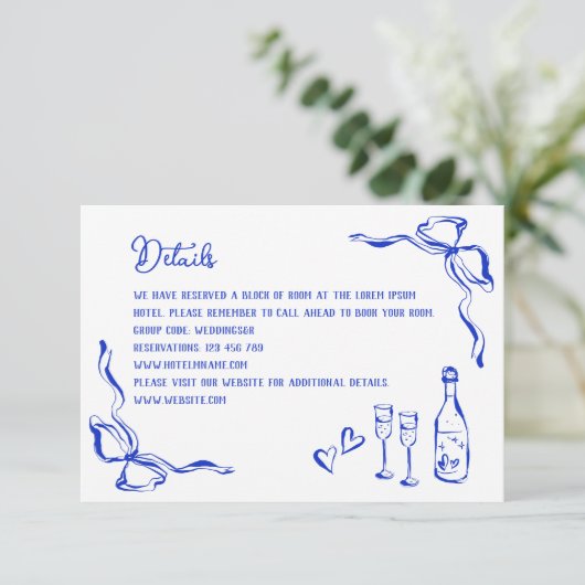 Unieke hand getekende eigentijdse Franse boog deta Informatiekaartje (Staand voorkant)