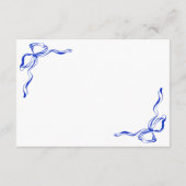 Unieke Hand getrokken blauw Frans QR Code Details Informatiekaartje (Achterkant)