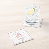 Unieke hand getrokken Little Pumpkin Herfst Baby s Kartonnen Onderzetters (Insitu)