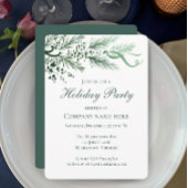 Unieke Hand getrokken Pine Corporate Holiday Party Kaart