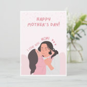 Unieke Handgemaakte Moederdag Kaart (Staand voorkant)