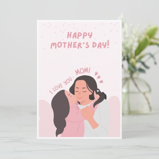 Unieke Handgemaakte Moederdag Kaart (Staand voorkant)