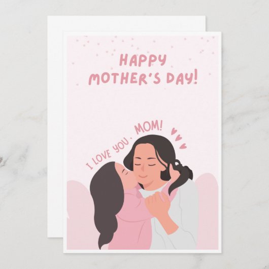 Unieke Handgemaakte Moederdag Kaart (Voorkant / Achterkant)