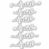 Unieke handgeschreven kalligrafie Naam Script Mode Sticker (Voorkant)