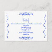 Unieke handgetekende eigenzinnige Franse blauwe de Informatiekaartje (Voorkant)