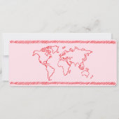 Unieke handgetekende Paris Surprise Boarding Pass Kaart (Achterkant)