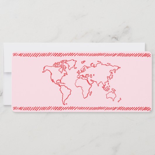 Unieke handgetekende Paris Surprise Boarding Pass Kaart (Achterkant)