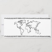 Unieke handgetekende Paris Surprise Boarding Pass Kaart (Achterkant)