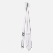 unieke handgetrokken antiek telefoontekening stropdas (Achterkant)