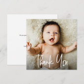 Unieke Handlettering Aangepaste Schattigee Baby sh Bedankkaart (Voorkant / Achterkant)
