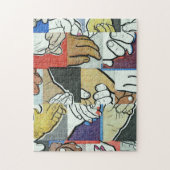 Unieke handpalt met handpalm legpuzzel (Verticaal)