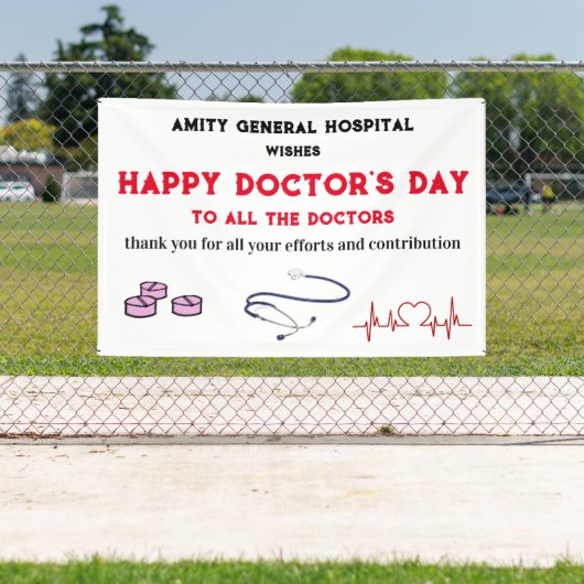 Unieke Happy Doctors-dag Spandoek (Insitu)