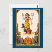 Unieke Happy Halloween Art-kaart Briefkaart (Voorkant / Achterkant)