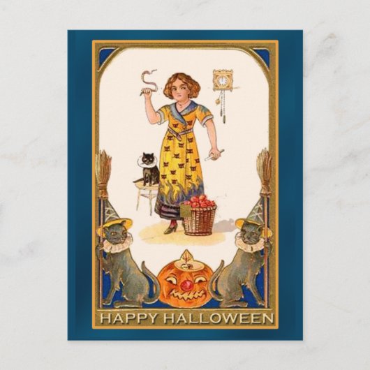 Unieke Happy Halloween Art-kaart Briefkaart (Voorkant)