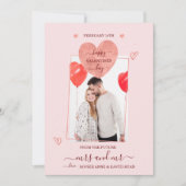 Unieke Happy Valentines Day Mrs. & Mr Foto Save The Date (Voorkant)