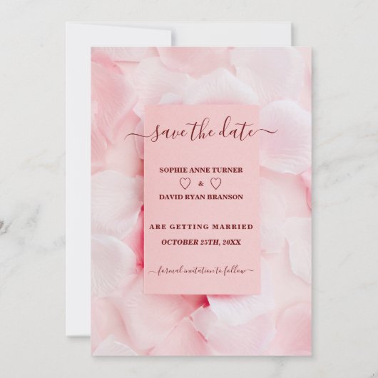 Unieke Happy Valentines Day Mrs. & Mr Foto Save The Date (Achterkant)