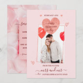 Unieke Happy Valentines Day Mrs. & Mr Foto Save The Date (Voorkant / Achterkant)