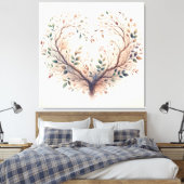 Unieke hart gestrekte canvas Print (Insitu (Slaapkamer))