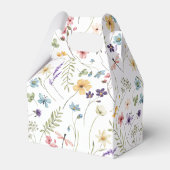 Unieke Hart Waterverf Wildflower Bloemen Bruiloft Bedankdoosjes (Achterkant)