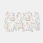 Unieke Hart Waterverf Wildflower Bloemen Bruiloft Bedankdoosjes (Uitgevouwen)