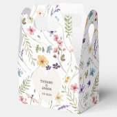 Unieke Hart Waterverf Wildflower Bloemen Bruiloft Bedankdoosjes (Geopend)