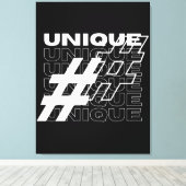 Unieke Hashtag Typografie Canvas Afdruk (Insitu (Houten vloer))