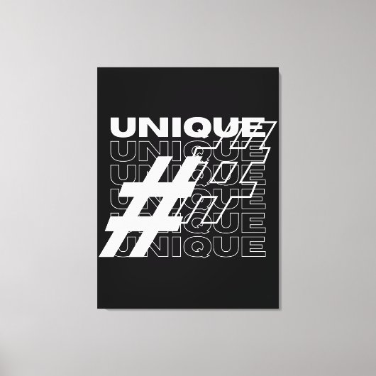 Unieke Hashtag Typografie Canvas Afdruk (Voorkant)