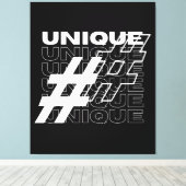 Unieke Hashtag Typografie Canvas Afdruk (Insitu (Houten vloer))