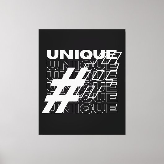 Unieke Hashtag Typografie Canvas Afdruk (Voorkant)