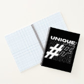 Unieke Hashtag Typografie Notitieboek (Binnen)