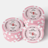 Unieke Hearts Engagement Party uitnodiging Pokerchips (Opstapeling)