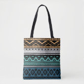 Unieke, hedendaagse Aztec Tribal Mosaic Art Tote Bag (Voorkant)