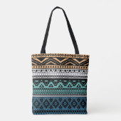 Unieke, hedendaagse Aztec Tribal Mosaic Art Tote Bag (Achterkant)