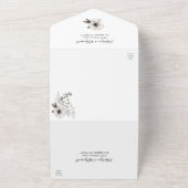 Unieke hedendaagse botanische bruiloft all in one uitnodiging (Buitenkant)