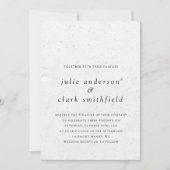 Unieke hedendaagse minimalistische textuur bruilof kaart (Voorkant)