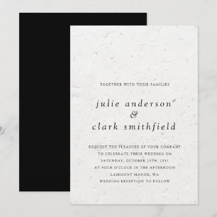 Unieke hedendaagse minimalistische textuur bruilof kaart