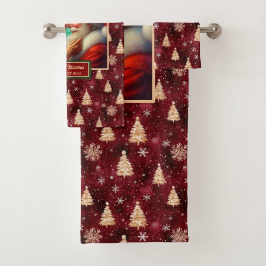 Unieke heer en mevrouw Claus Cranberry Badhanddoek Bad Handdoek (Insitu)