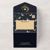 Unieke hemelse fantasie bruiloft all in one uitnodiging (Buitenkant)